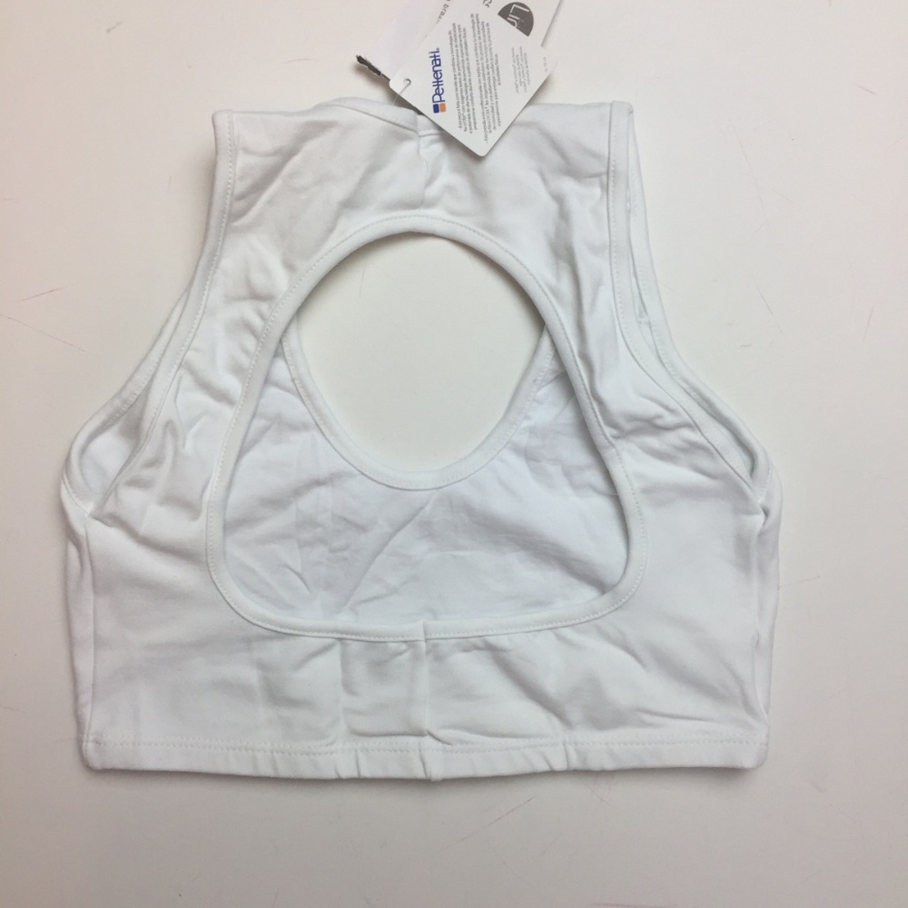 Compression Sports Bra Women Open Back White XS-S - Picture 2 of 6